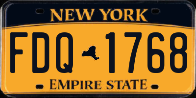 NY license plate FDQ1768