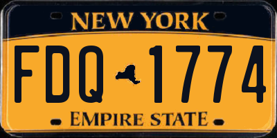 NY license plate FDQ1774