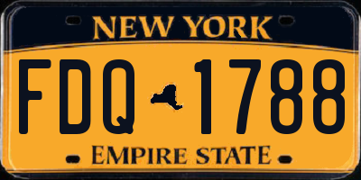 NY license plate FDQ1788