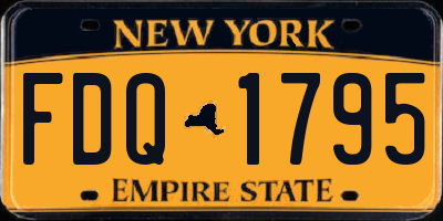 NY license plate FDQ1795