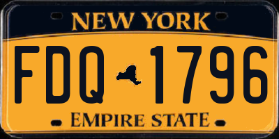 NY license plate FDQ1796