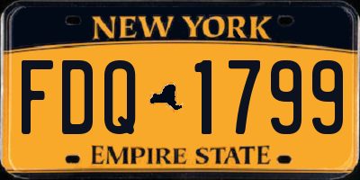 NY license plate FDQ1799