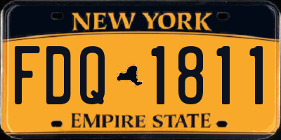 NY license plate FDQ1811