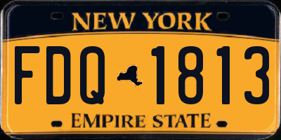 NY license plate FDQ1813