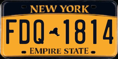NY license plate FDQ1814