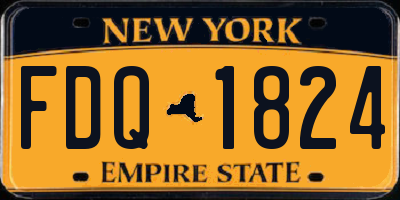 NY license plate FDQ1824