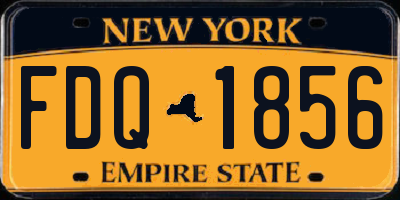 NY license plate FDQ1856