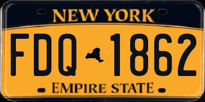 NY license plate FDQ1862