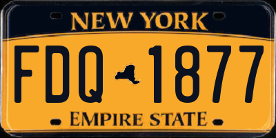 NY license plate FDQ1877