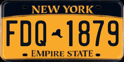 NY license plate FDQ1879