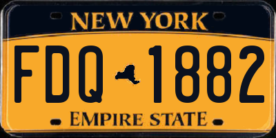 NY license plate FDQ1882