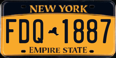 NY license plate FDQ1887