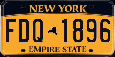 NY license plate FDQ1896