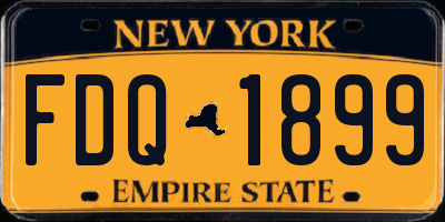 NY license plate FDQ1899