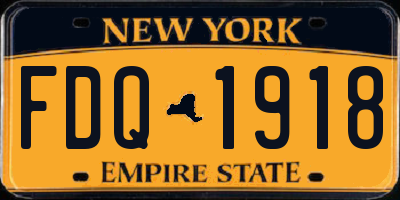 NY license plate FDQ1918