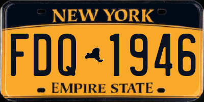 NY license plate FDQ1946