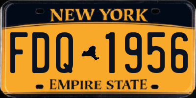 NY license plate FDQ1956