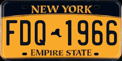 NY license plate FDQ1966