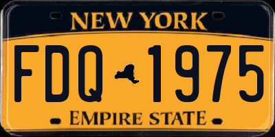 NY license plate FDQ1975
