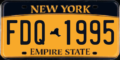 NY license plate FDQ1995