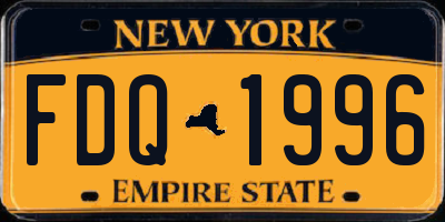 NY license plate FDQ1996