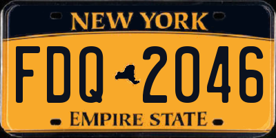 NY license plate FDQ2046