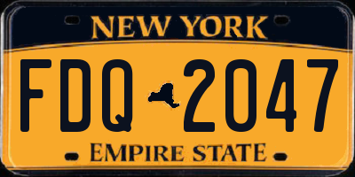 NY license plate FDQ2047
