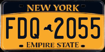NY license plate FDQ2055