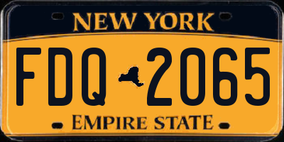 NY license plate FDQ2065