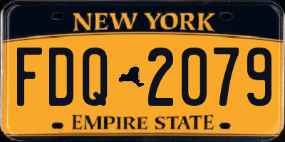 NY license plate FDQ2079