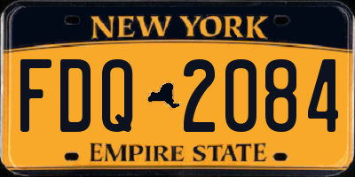 NY license plate FDQ2084