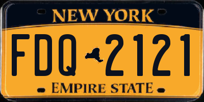 NY license plate FDQ2121