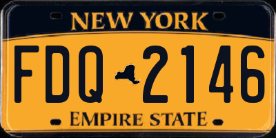 NY license plate FDQ2146