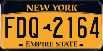NY license plate FDQ2164