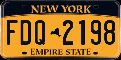 NY license plate FDQ2198