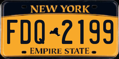 NY license plate FDQ2199