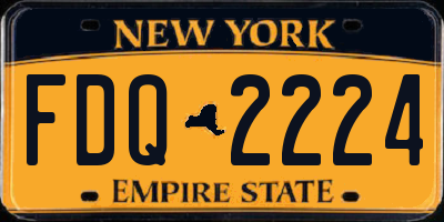 NY license plate FDQ2224