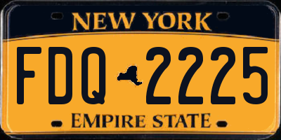 NY license plate FDQ2225