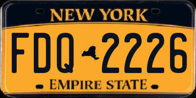NY license plate FDQ2226