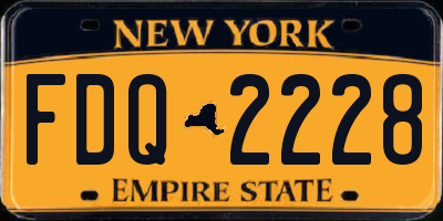 NY license plate FDQ2228