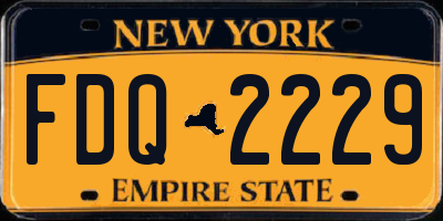 NY license plate FDQ2229