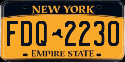 NY license plate FDQ2230