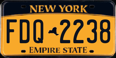 NY license plate FDQ2238