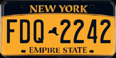 NY license plate FDQ2242