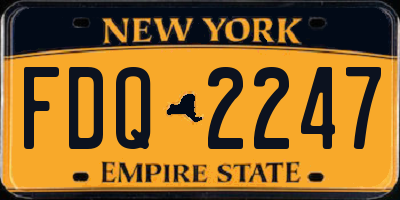 NY license plate FDQ2247