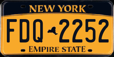 NY license plate FDQ2252