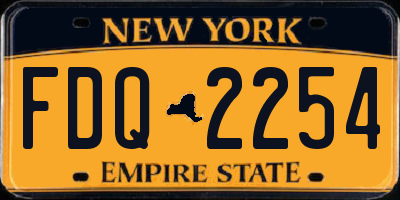 NY license plate FDQ2254