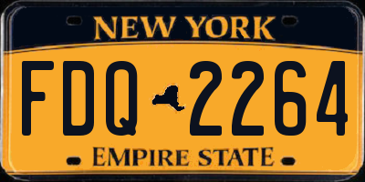 NY license plate FDQ2264