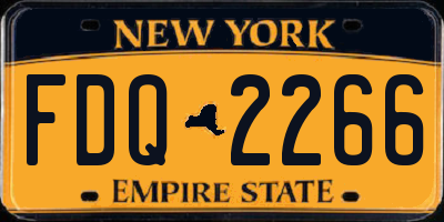 NY license plate FDQ2266