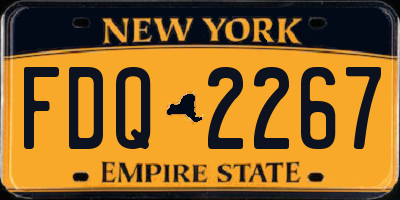 NY license plate FDQ2267